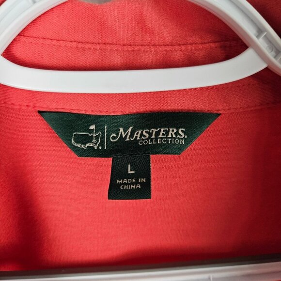 Masters Collection Mens Pima Cotton Polo Shirt Size L Salmon Golf Soft - Picture 2 of 7